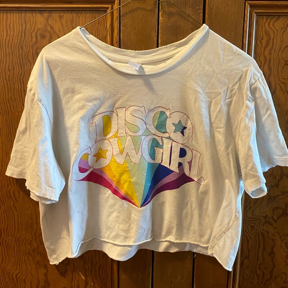 Cropped Disco Cowgirl tee - Picture 1 of 1